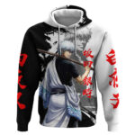 Gintoki Sakata Hoodie Classic Samurai Brushstroke Style