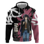 Giyu Tomioka Demon Slayer Hoodie Red Black Graffiti Anime