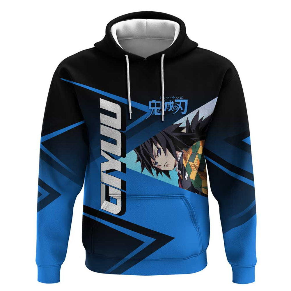 Giyuu Tomioka Water Serve Hoodie Sporty Anime Mashup Style Giyuu Tomioka Water Serve Hoodie Sporty Anime Mashup Style