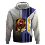 Gogeta from Dragon Ball Hoodie with Super Saiyan Blue Form and Action Pose Design