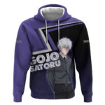 Gojo Satoru Hoodie Bold Anime Poster Style