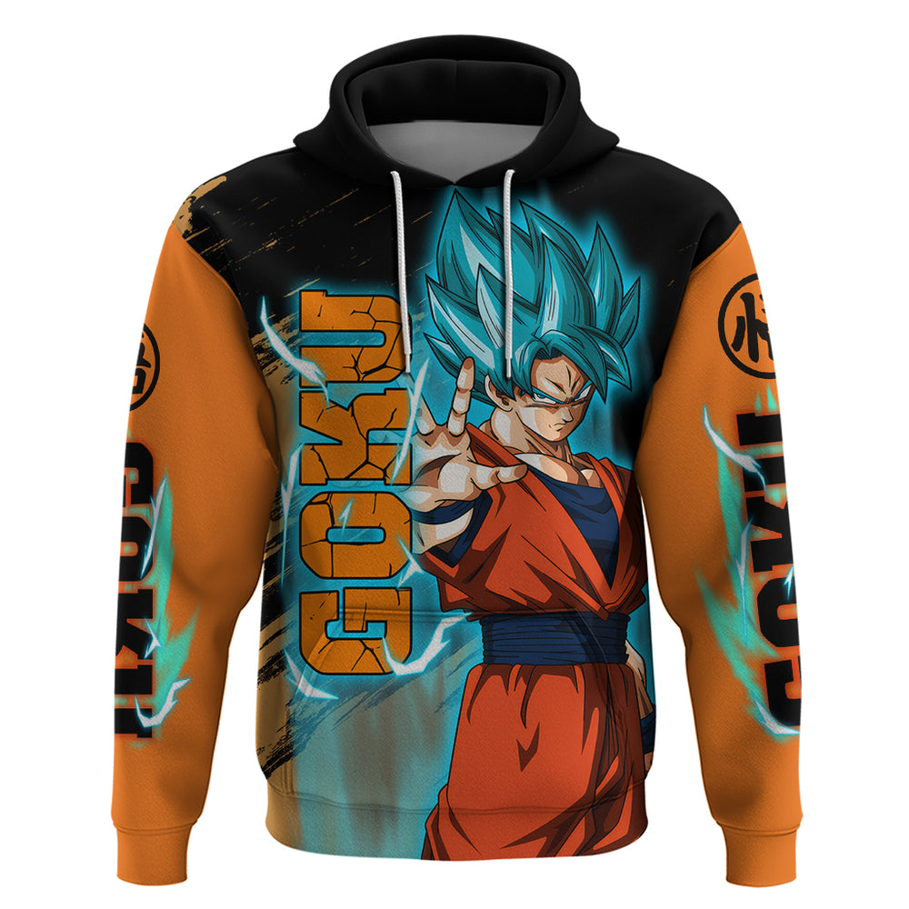 Goku Blue Anime - Dragon Ball Hoodie Goku Blue Anime - Dragon Ball Hoodie