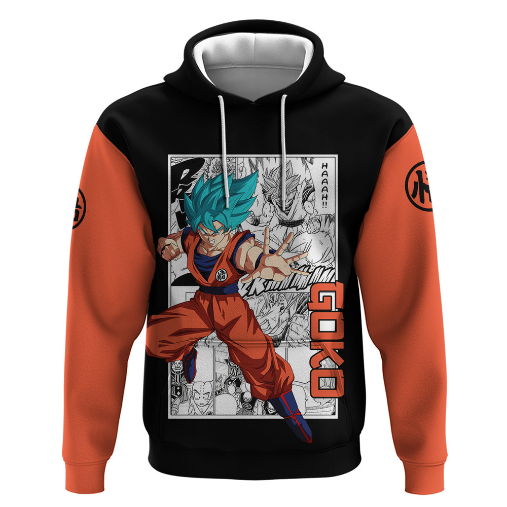 Goku Blue Hoodie Dragon Ball Mix Anime Manga Goku Blue Hoodie Dragon Ball Mix Anime Manga