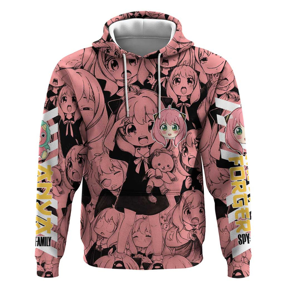 Anya Forger Bond Spy x Family Hoodie Anime Mix Manga Style Anya Forger Bond Spy x Family Hoodie Anime Mix Manga Style