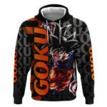 Goku Dragon Ball Hoodie Anime Mix Text Pattern Abstract Style