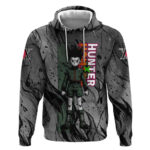 Gon Freecss Hunter x Hunter Dark Grunge Design Hoodie with Transformation Artwork and Anime Graphic