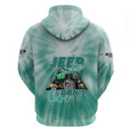 Green Jeep Tie Dye Hoodie Jeep Hair Don't Care