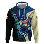 Greninja Pok Hoodie Sleek Retro Anime Style