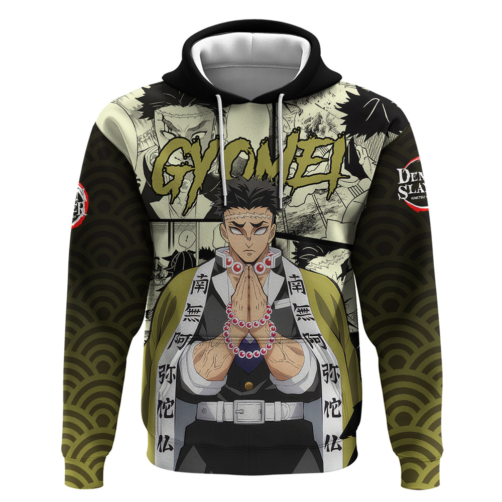 Gyomei Himejima Demon Slayer Hoodie Anime Mix Manga Style Gyomei Himejima Demon Slayer Hoodie Anime Mix Manga Style