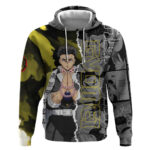 Gyomei Himejima Demon Slayer Hoodie with Stone Hashira Axe Pose and Powerful Strength Design