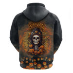 Halloween Skull Hoodie Pumpkin-Themed