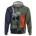 Hatake Kakashi Naruto Hoodie Retro Manga Grid Pop Style