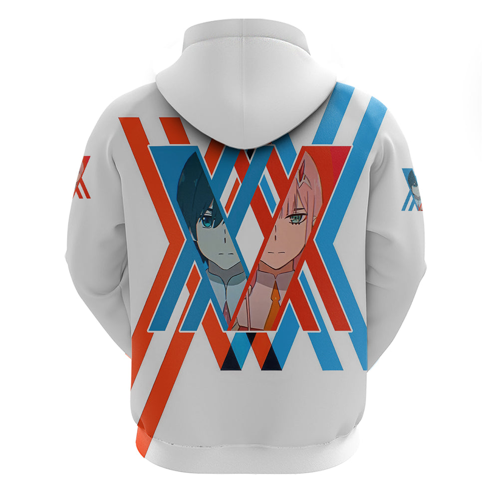 Hiro and Zero Two Strelitzia Hoodie Anime Style Hiro and Zero Two Strelitzia Hoodie Anime Style