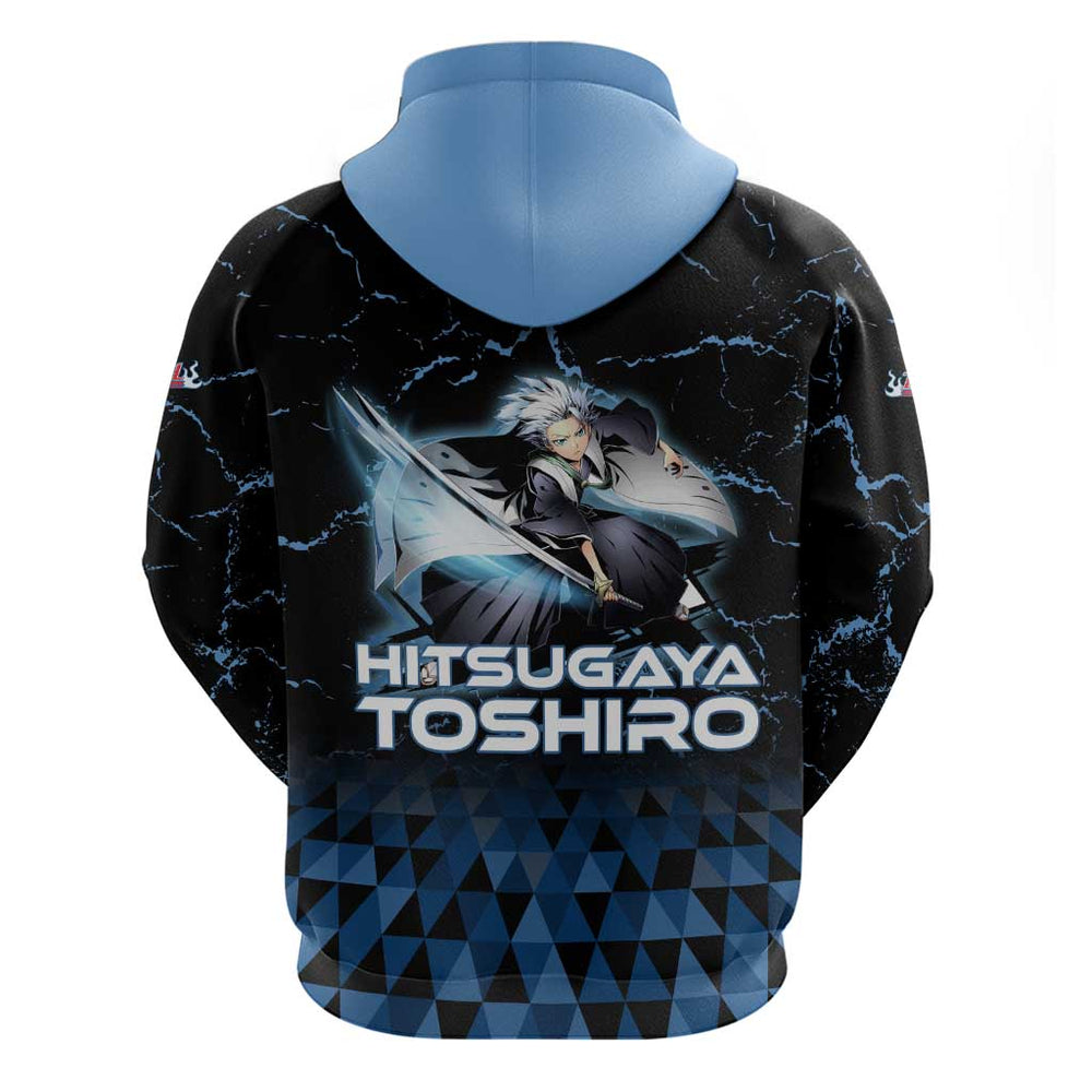 Hitsugaya Toshiro Bleach Hoodie Ice Element Anime Crystal Style Hitsugaya Toshiro Bleach Hoodie Ice Element Anime Crystal Style
