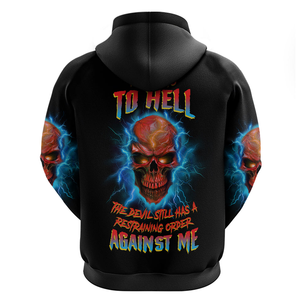 I Can't Go To Hell Thunder Skull Hoodie I Can't Go To Hell Thunder Skull Hoodie