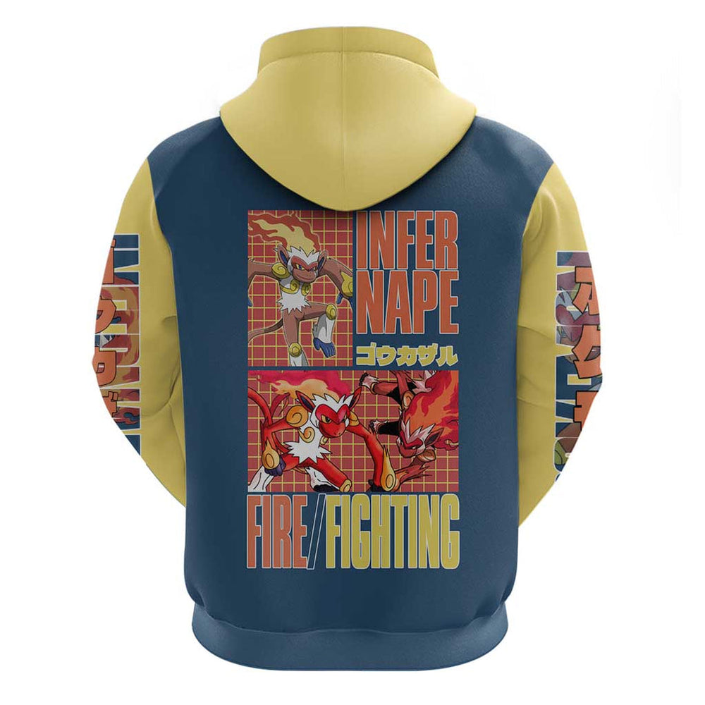 Infernape - Poke Hoodie Anime Style Infernape - Poke Hoodie Anime Style