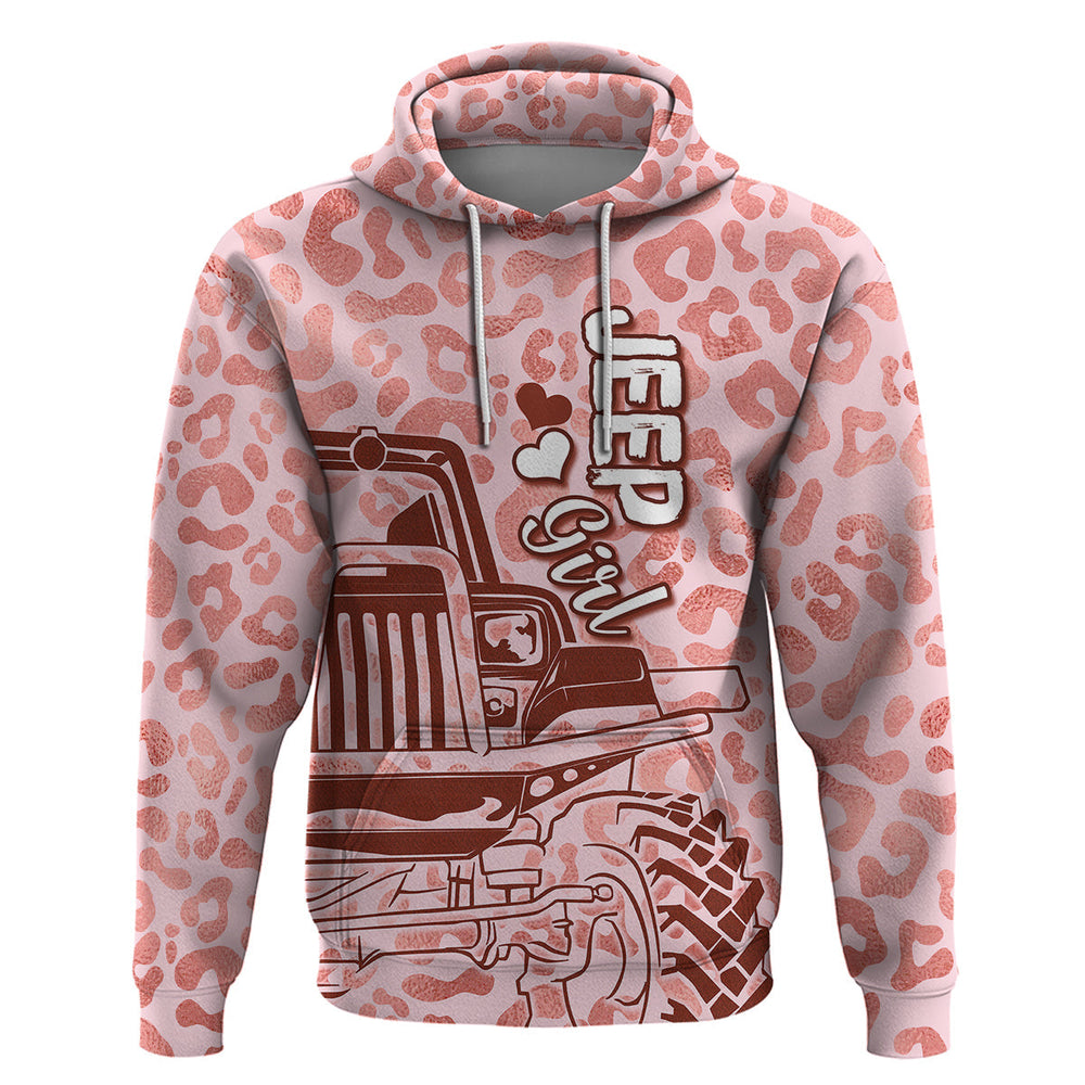 Jeep Girl Country Style Cow Skull Mix Leopard Prints Hoodie Jeep Girl Country Style Cow Skull Mix Leopard Prints Hoodie