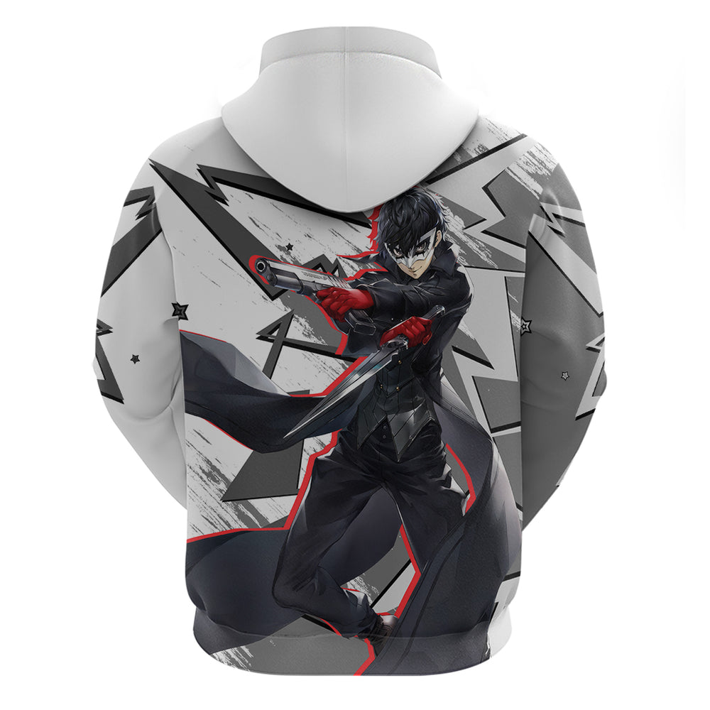 Joker Persona Hoodie Anime Mix Polygon Cyber Style Joker Persona Hoodie Anime Mix Polygon Cyber Style
