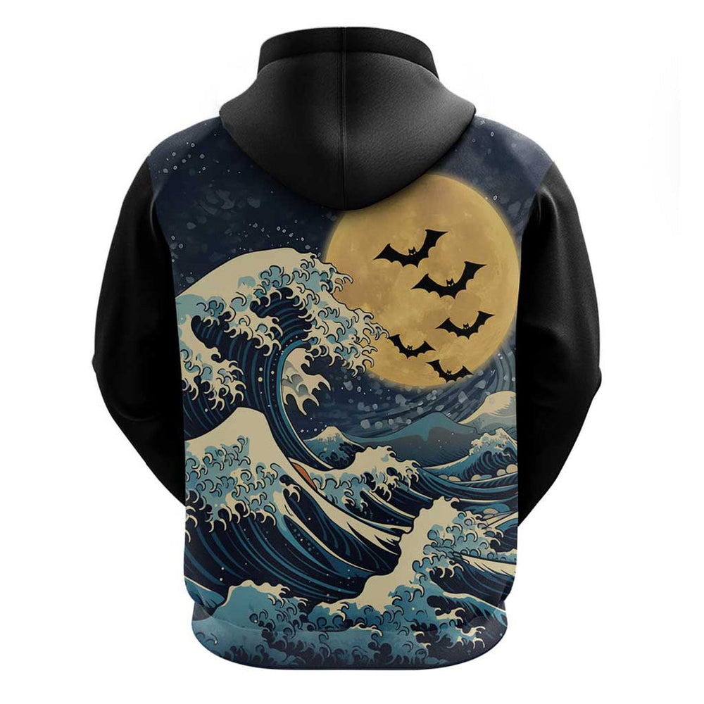 Kanagawa Wave Janpan Halloween Hoodie Japan Art Style Kanagawa Wave Janpan Halloween Hoodie Japan Art Style
