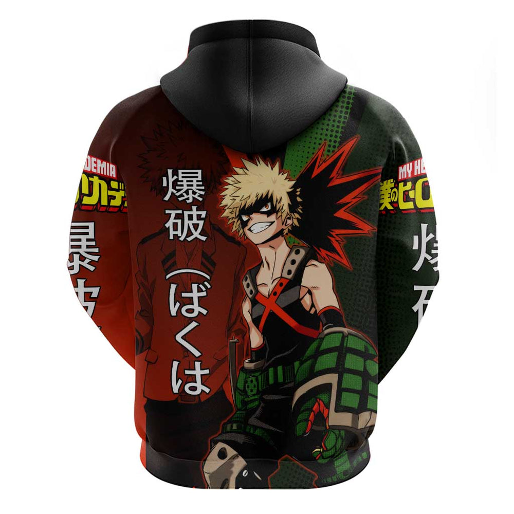 Katsuki Bakugo Dynamight Hoodie Japanese Comic Book Style Katsuki Bakugo Dynamight Hoodie Japanese Comic Book Style