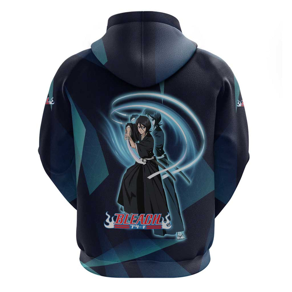 Kuchiki Rukia Bleach Hoodie Frost Aura Anime Energy Style Kuchiki Rukia Bleach Hoodie Frost Aura Anime Energy Style