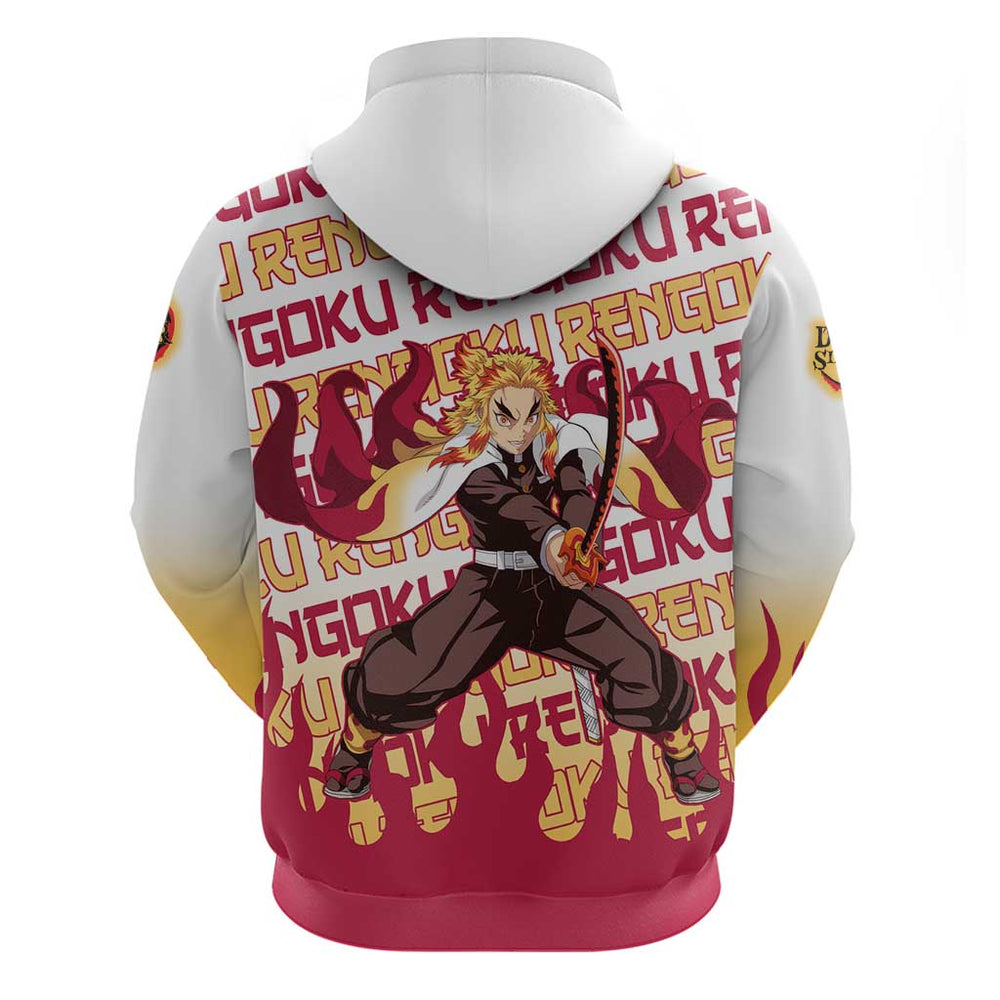 Kyojuro Rengoku - Demon Slayer Hoodie Anime Mix Pattern Style Kyojuro Rengoku - Demon Slayer Hoodie Anime Mix Pattern Style