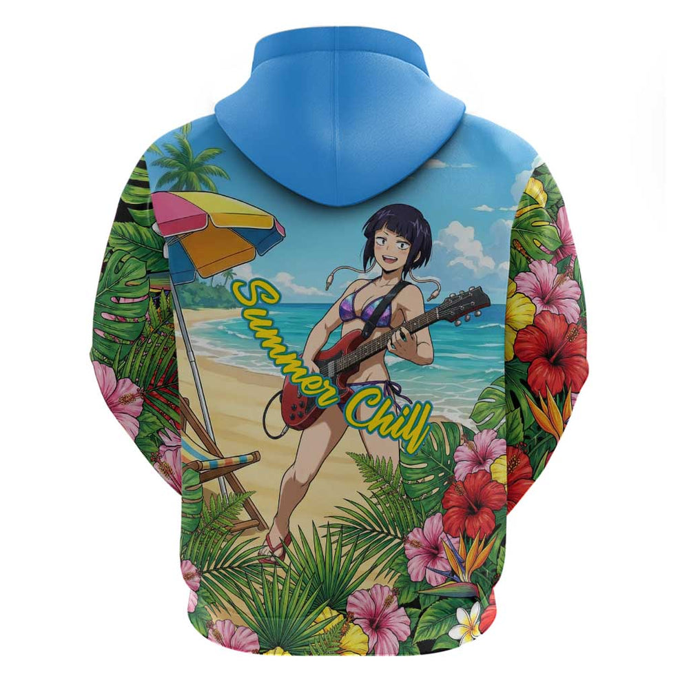 Kyoka Jiro Summer Chill Hoodie Tropical Anime Rock Vibes Kyoka Jiro Summer Chill Hoodie Tropical Anime Rock Vibes
