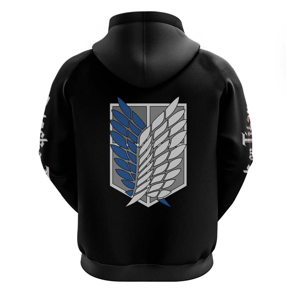 Levi Ackerman Hoodie Attack On Titan Anime Style Levi Ackerman Hoodie Attack On Titan Anime Style