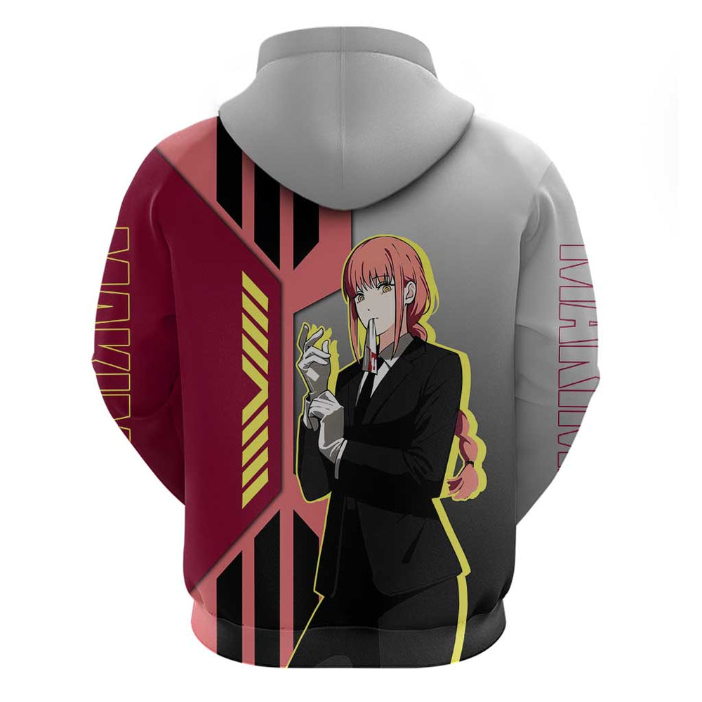 Makima from Chainsaw Man Hoodie with Cool Posing and Character Design Makima from Chainsaw Man Hoodie with Cool Posing and Character Design