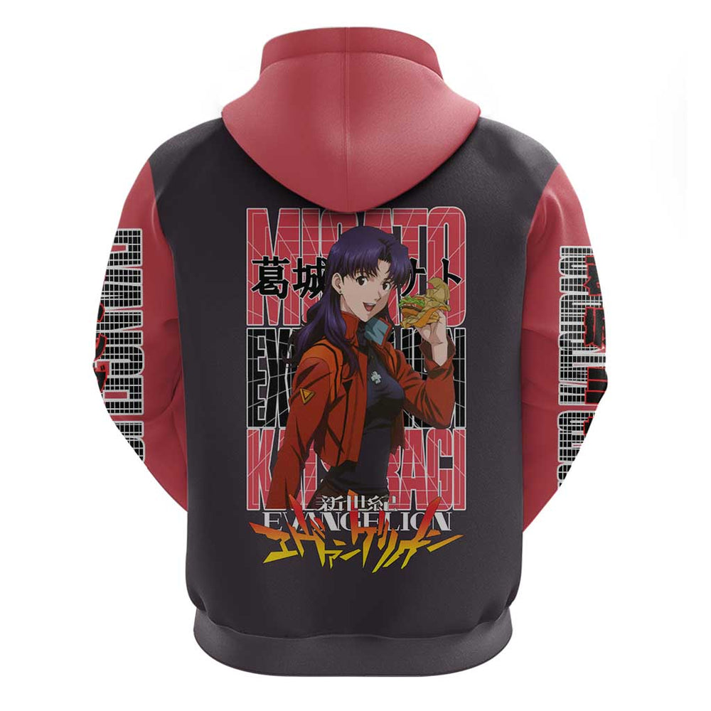 Misato Katsuragi Neon Genesis Evangelion Hoodie Anime Style Misato Katsuragi Neon Genesis Evangelion Hoodie Anime Style