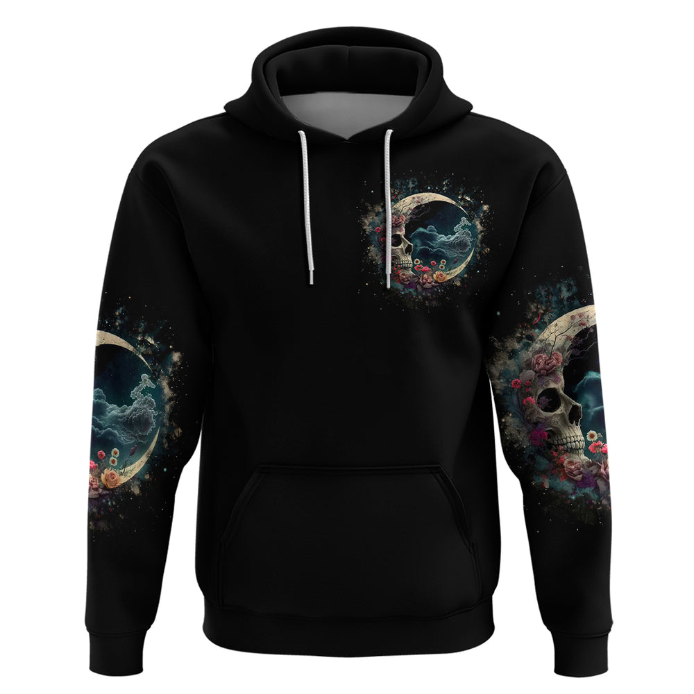 Moon Skull Hoodie Hello Darkness My Old Friend Moon DT01 Moon Skull Hoodie Hello Darkness My Old Friend Moon DT01