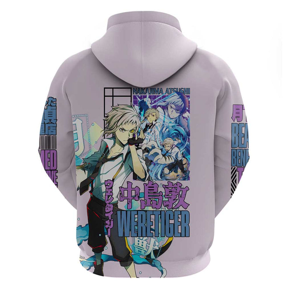 Nakajima Atsushi Bungou Stray Dogs Hoodie Anime Style Nakajima Atsushi Bungou Stray Dogs Hoodie Anime Style