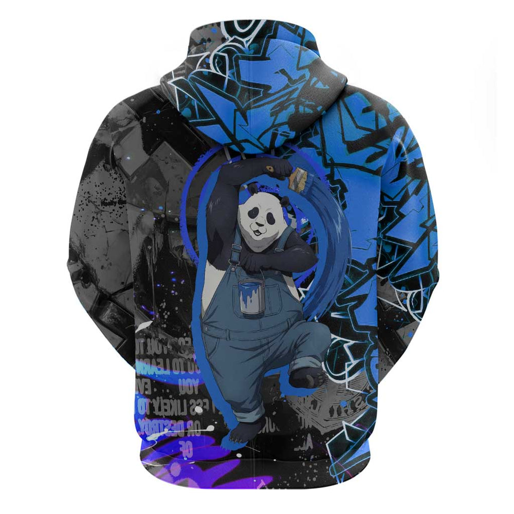 Panda Jujutsu Kaisen Hoodie Urban Graffiti Street Art Style Panda Jujutsu Kaisen Hoodie Urban Graffiti Street Art Style