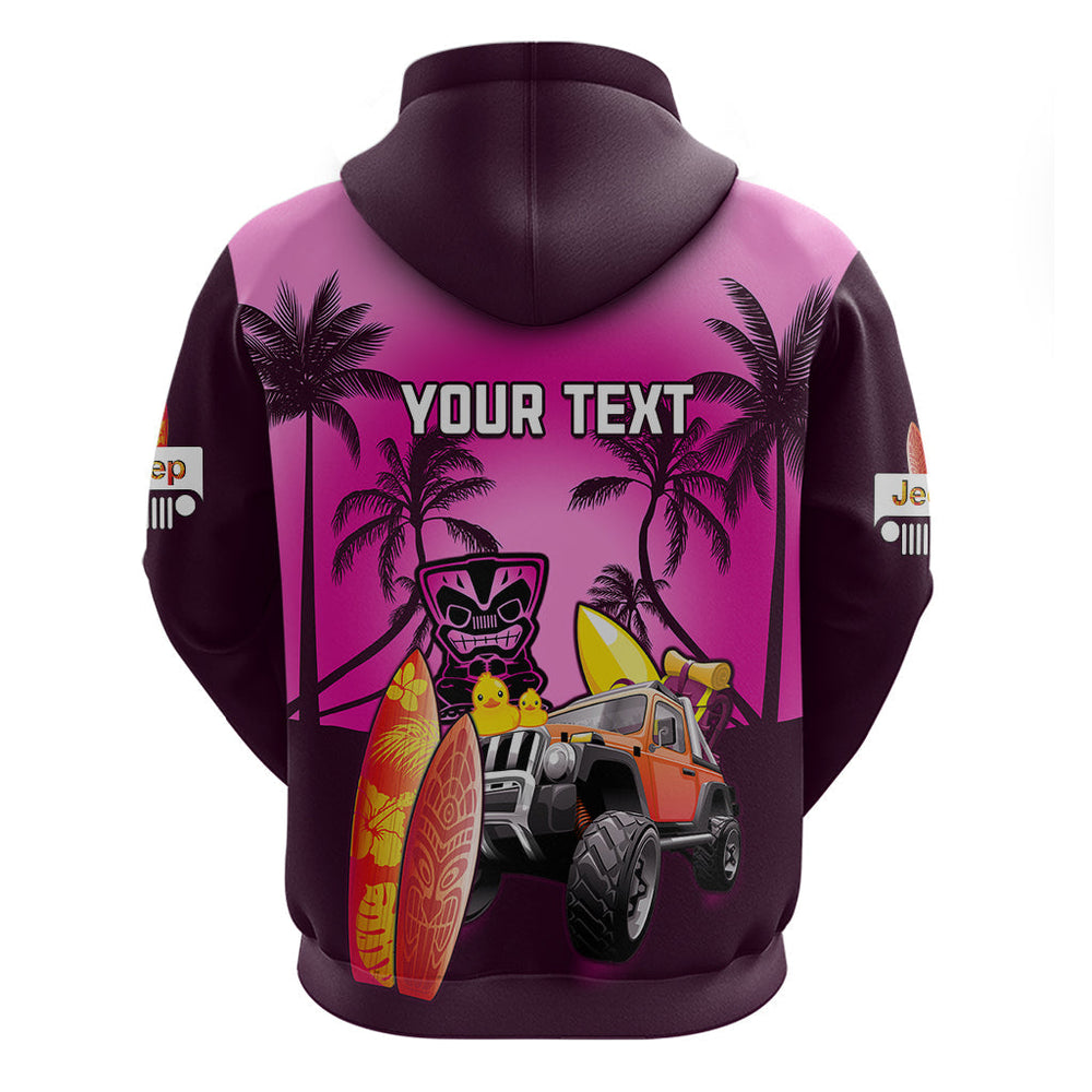 Personalised Pink Jeep Beach 2023 Hoodie Happy 20th Anniversary Personalised Pink Jeep Beach 2023 Hoodie Happy 20th Anniversary