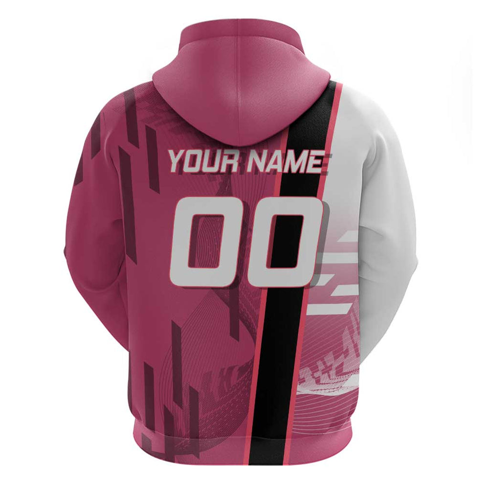 Personalized Nezuko Kamado Demon Slayer Badminton Cheerleader Hoodie with Pom Poms and Pink White Gr Personalized Nezuko Kamado Demon Slayer Badminton Cheerleader Hoodie with Pom Poms and Pink White Gr