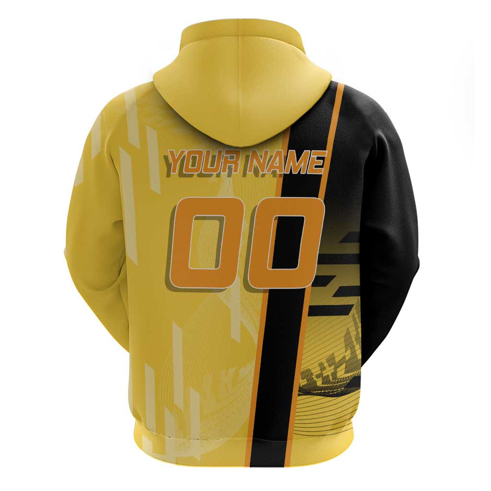 Personalized Zenitsu Agatsuki Demon Slayer Badminton Theme Hoodie with Racket Action Pose and Yellow Personalized Zenitsu Agatsuki Demon Slayer Badminton Theme Hoodie with Racket Action Pose and Yellow