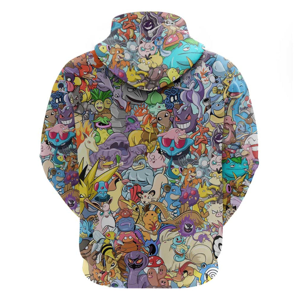 Pocket Monsters Poke Hoodie Japan Anime Style Pocket Monsters Poke Hoodie Japan Anime Style