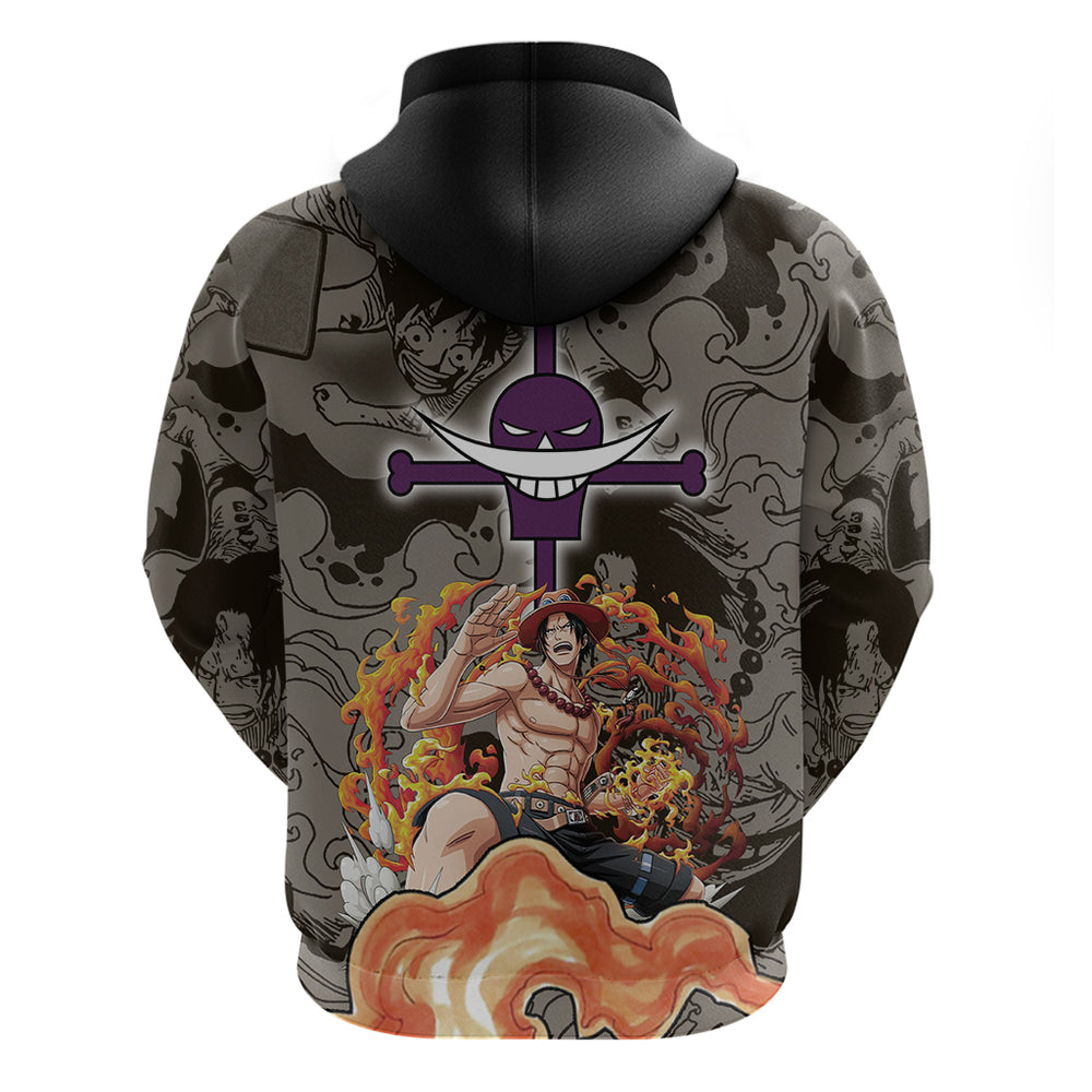 Portgas D.Ace - Fire Fist Of One Piece Hoodie Anime Mix Manga Style Portgas D.Ace - Fire Fist Of One Piece Hoodie Anime Mix Manga Style