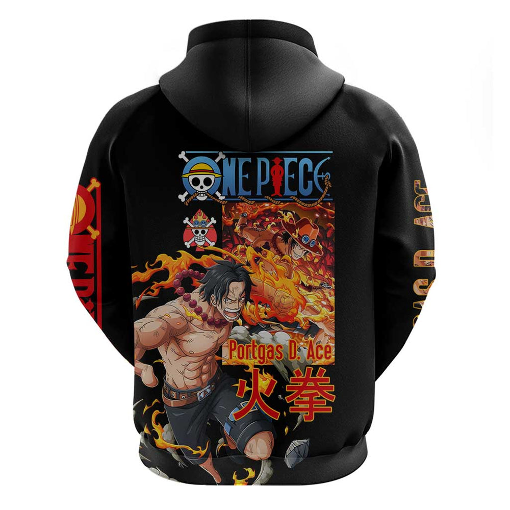Portgas D. Ace V2 One Piece Hoodie Anime Style Portgas D. Ace V2 One Piece Hoodie Anime Style