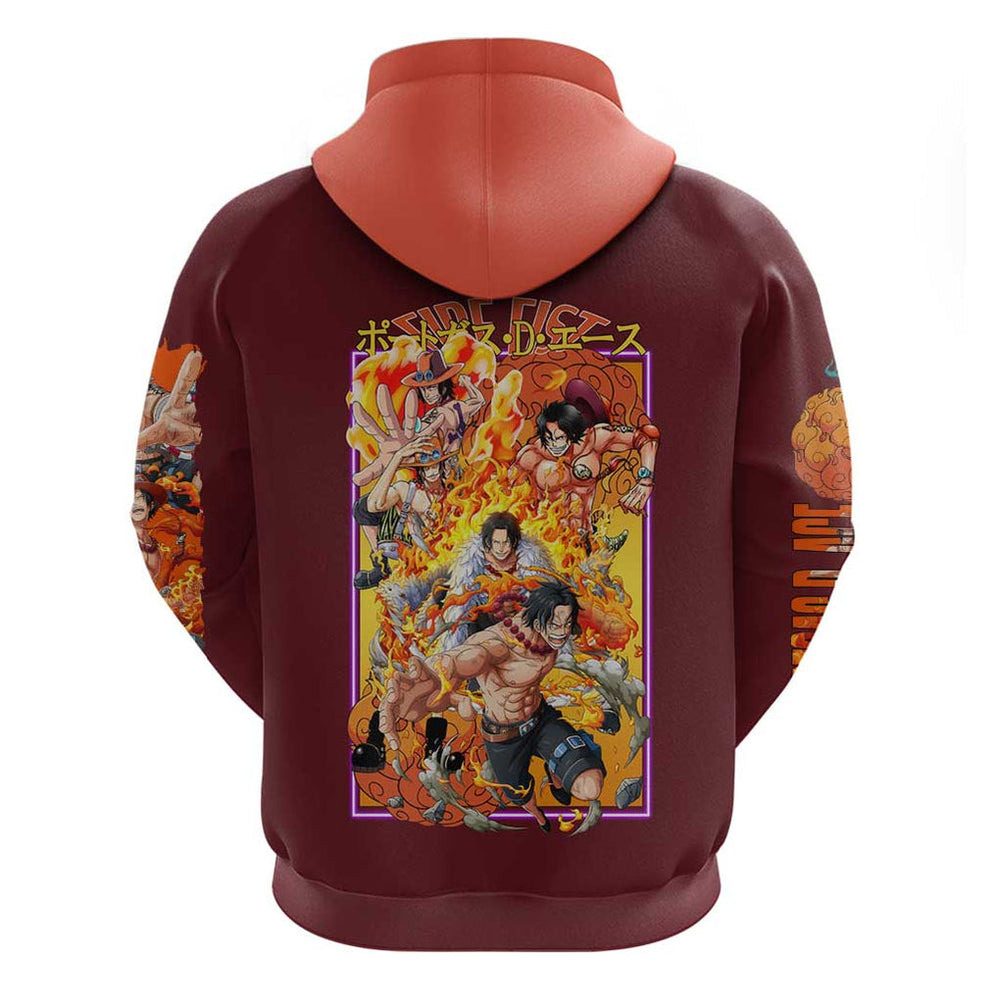 Portgas D. Ace V3 One Piece Hoodie Japan Anime Style Portgas D. Ace V3 One Piece Hoodie Japan Anime Style