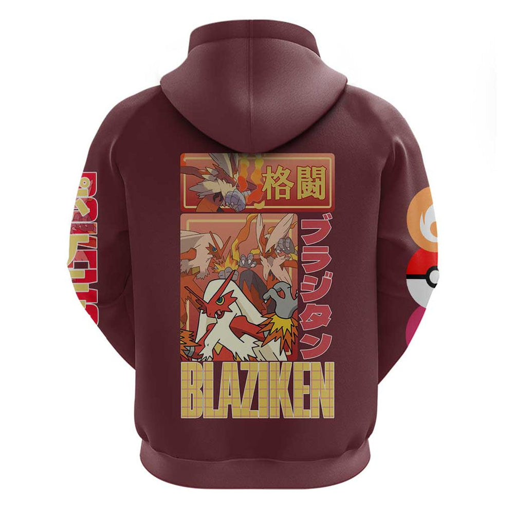 Blaziken - Poke Hoodie Anime Style Blaziken - Poke Hoodie Anime Style