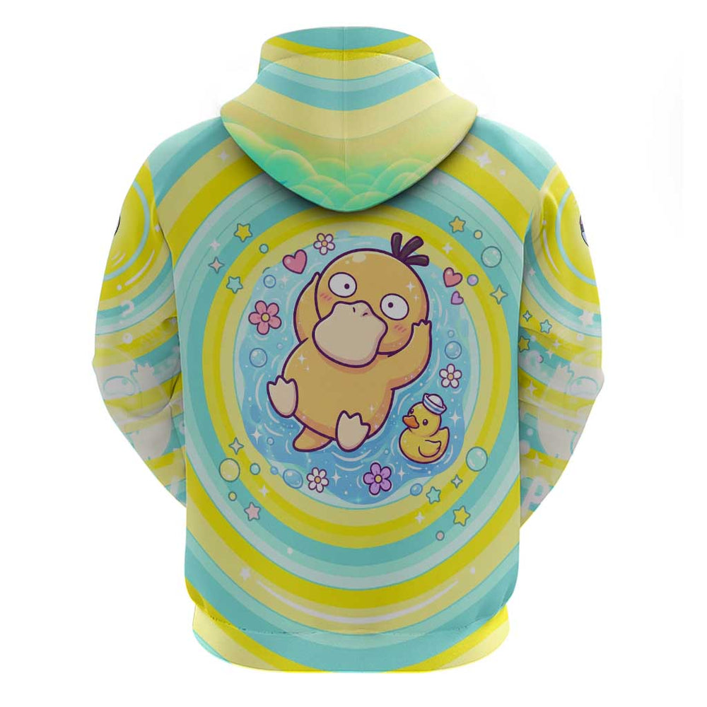 Psyduck Hoodie Vibrant Kawaii Splash Art Psyduck Hoodie Vibrant Kawaii Splash Art