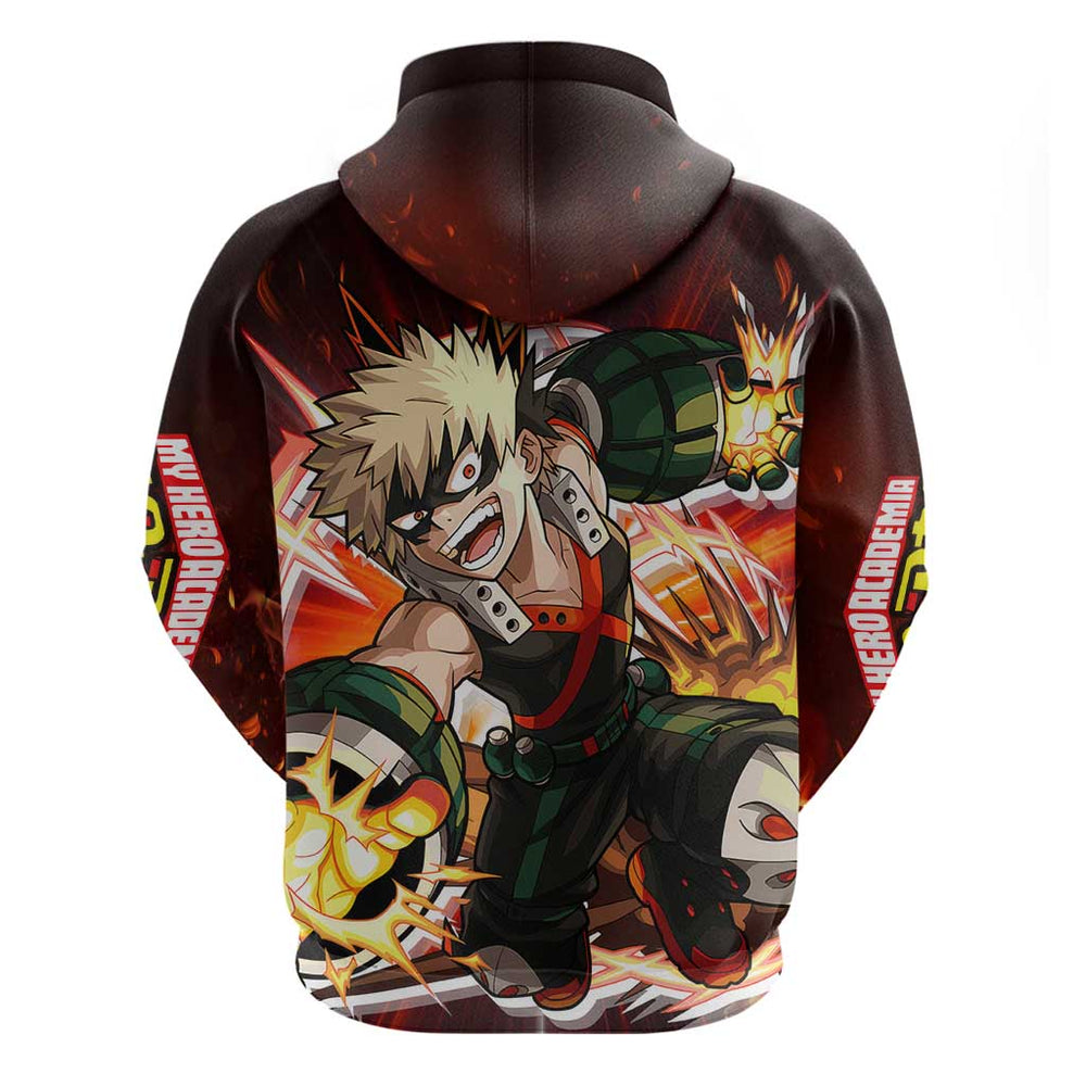 Blazing Bakugo My Hero Academia Hoodie Anime Style Blazing Bakugo My Hero Academia Hoodie Anime Style