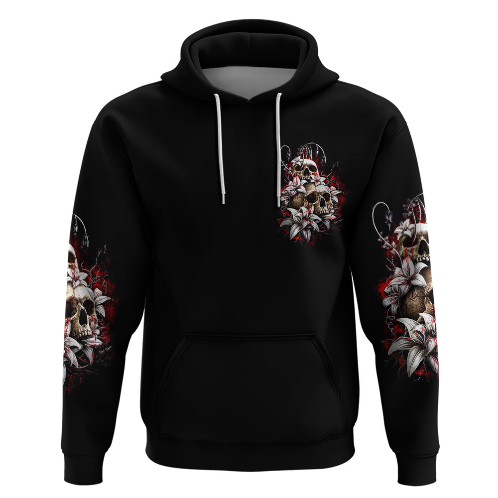 Blood Skull Hoodie I Hold A Angel And Crazy Lady It Your Choice DT01 Blood Skull Hoodie I Hold A Angel And Crazy Lady It Your Choice DT01