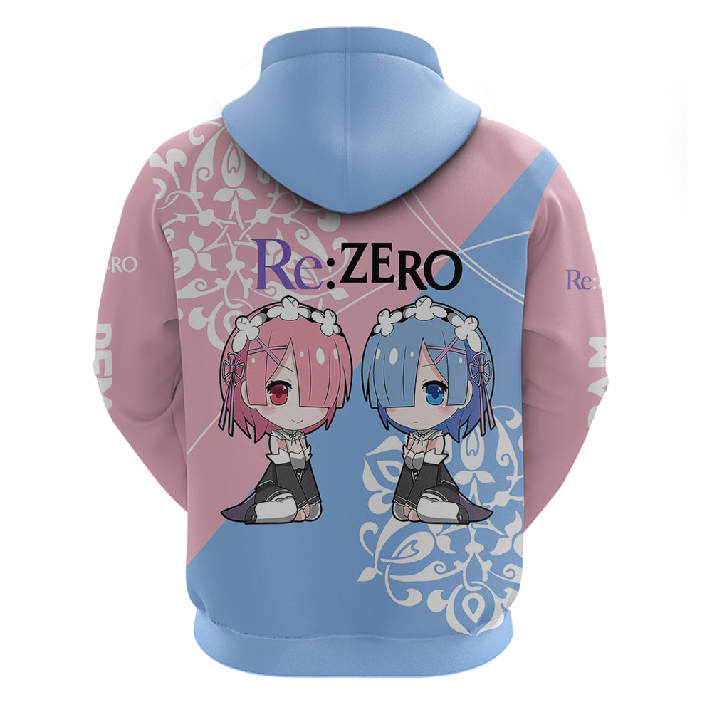 Rem Ram Hoodie Re Zero Rem Ram Hoodie Re Zero