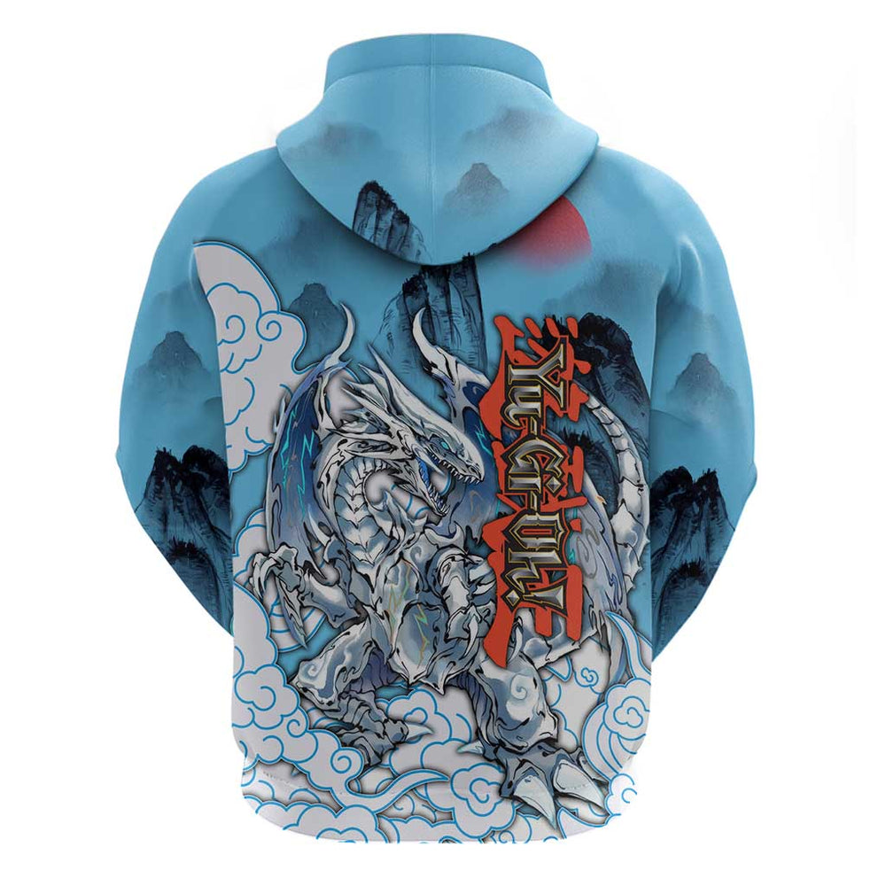 Blue-Eyes White Dragon Hoodie Anime Japan Art Style Blue-Eyes White Dragon Hoodie Anime Japan Art Style