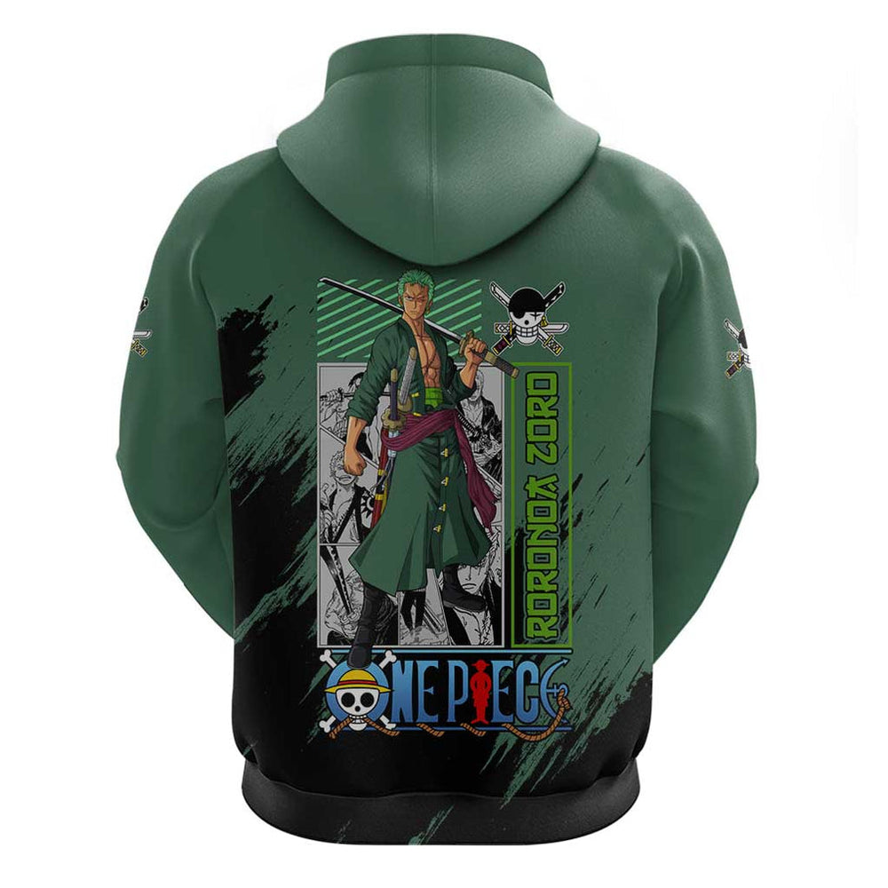 Roronoa Zoro Mix Manga - One Piece Hoodie Anime Style Roronoa Zoro Mix Manga - One Piece Hoodie Anime Style