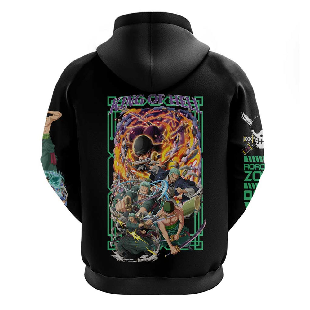 Roronoa Zoro V4 One Piece Hoodie Anime Style Roronoa Zoro V4 One Piece Hoodie Anime Style