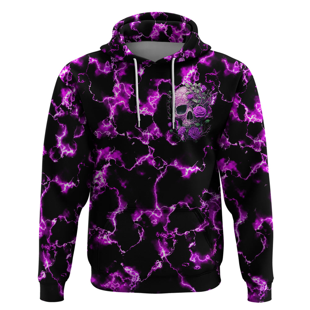 Rose Skull Hoodie She Whispered Back I am The Storm DT01 Rose Skull Hoodie She Whispered Back I am The Storm DT01