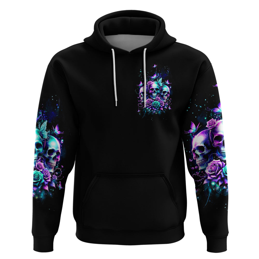 Rose Skull Hoodie Stuck Between IDK IDC And IDGAF DT01 Rose Skull Hoodie Stuck Between IDK IDC And IDGAF DT01